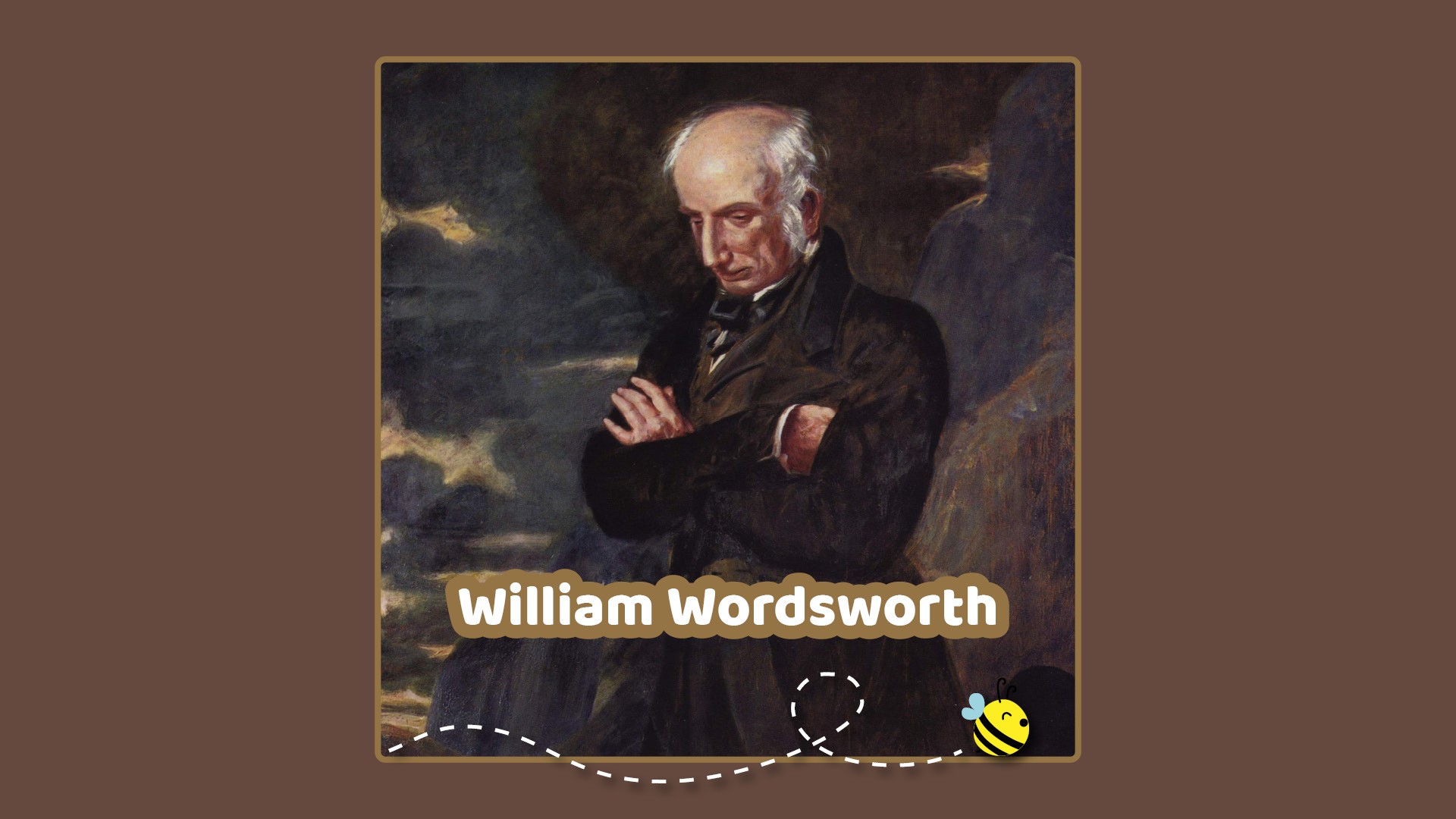 Dipinto raffigurante William Wordsworth immerso nei pensieri ad opera di Benjamin Haydon del 1842 (National Portrait Gallery, Londra)