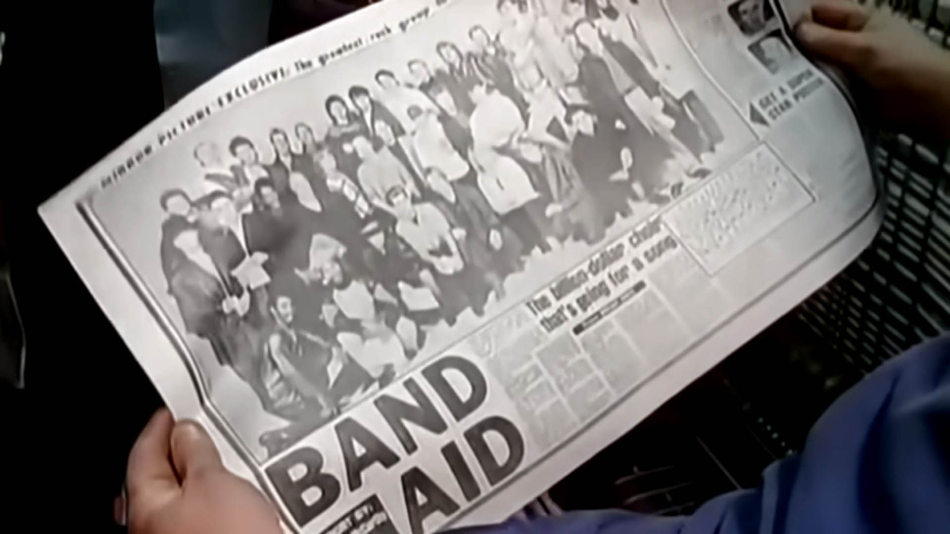 Una fermo immagine dell'introduzione del videoclip della canzone originale del 1984.